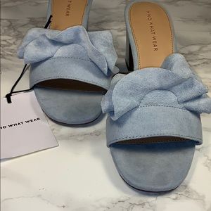 Ruffle Sandals Light Blue  NWT Who What Wear